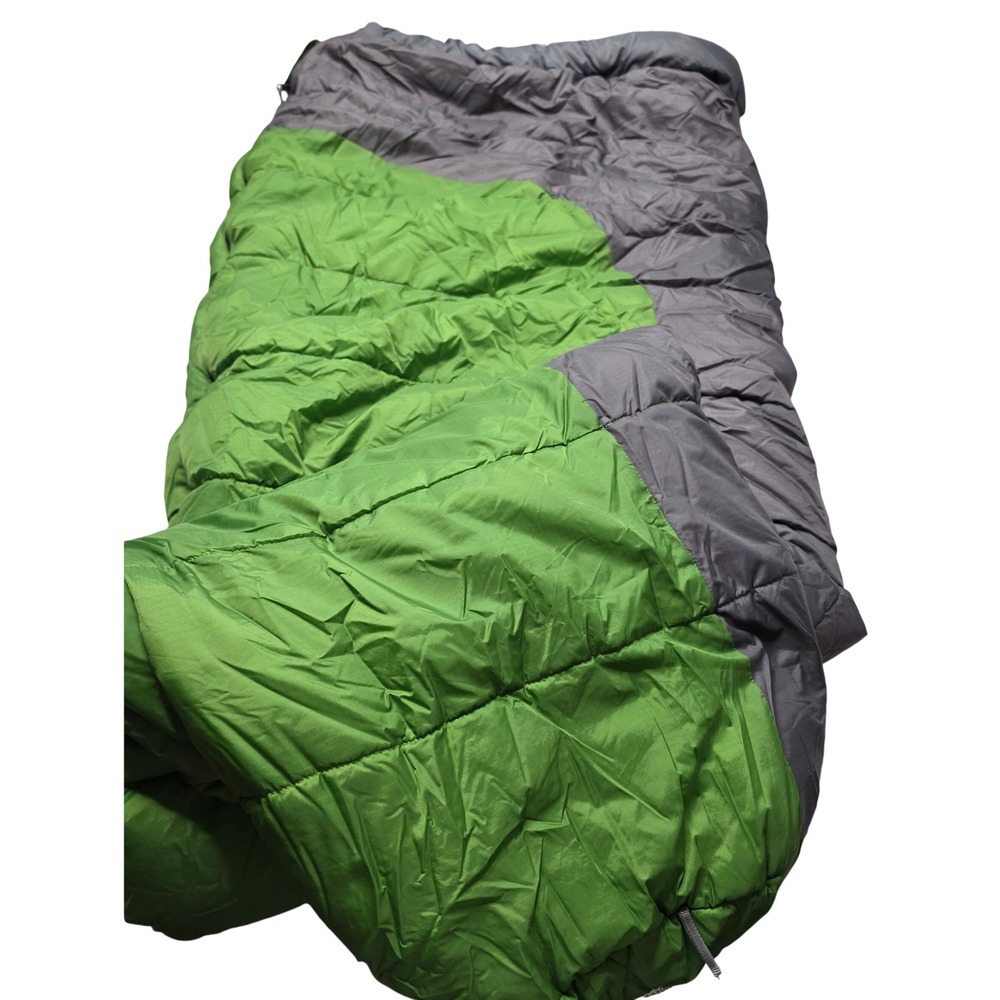 REI Siesta +35 Sleeping Bag Green Gray Rectangular Right Zip 80x70 808844001-4